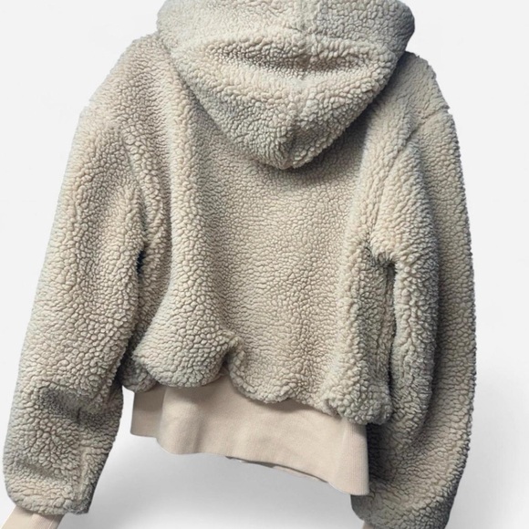 Fabletics Women's Plush Teddy Jacket - Cream - Picture 3 of 3